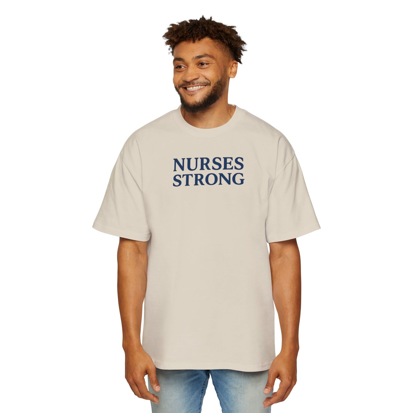 Nurses Strong Oversized Tee, Casual Wear, Healthcare Apparel, Gift for Nurses, Comfortable Tee, Empowering Shirt