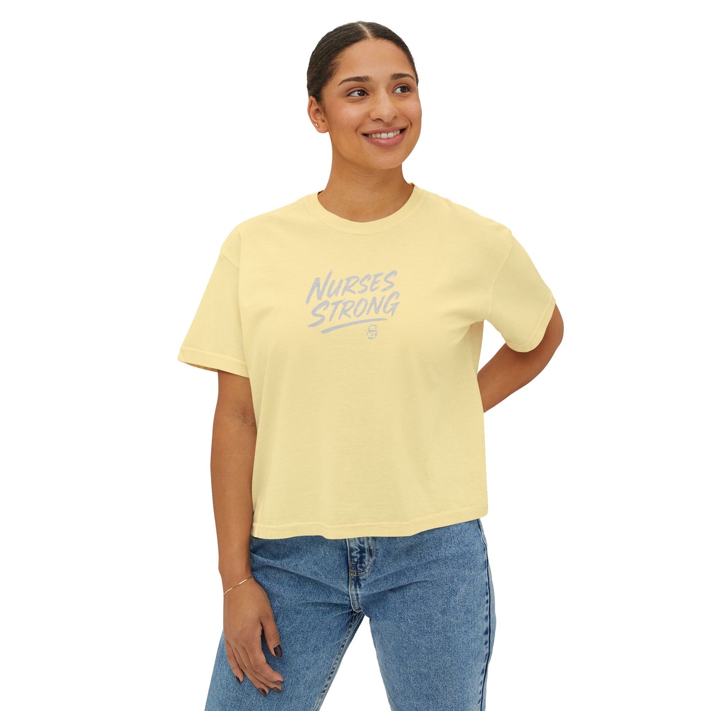 NightShifer for Life Trendy Boxy Tee, Everyday Comfort Top, Relaxed Fit Tee for Women