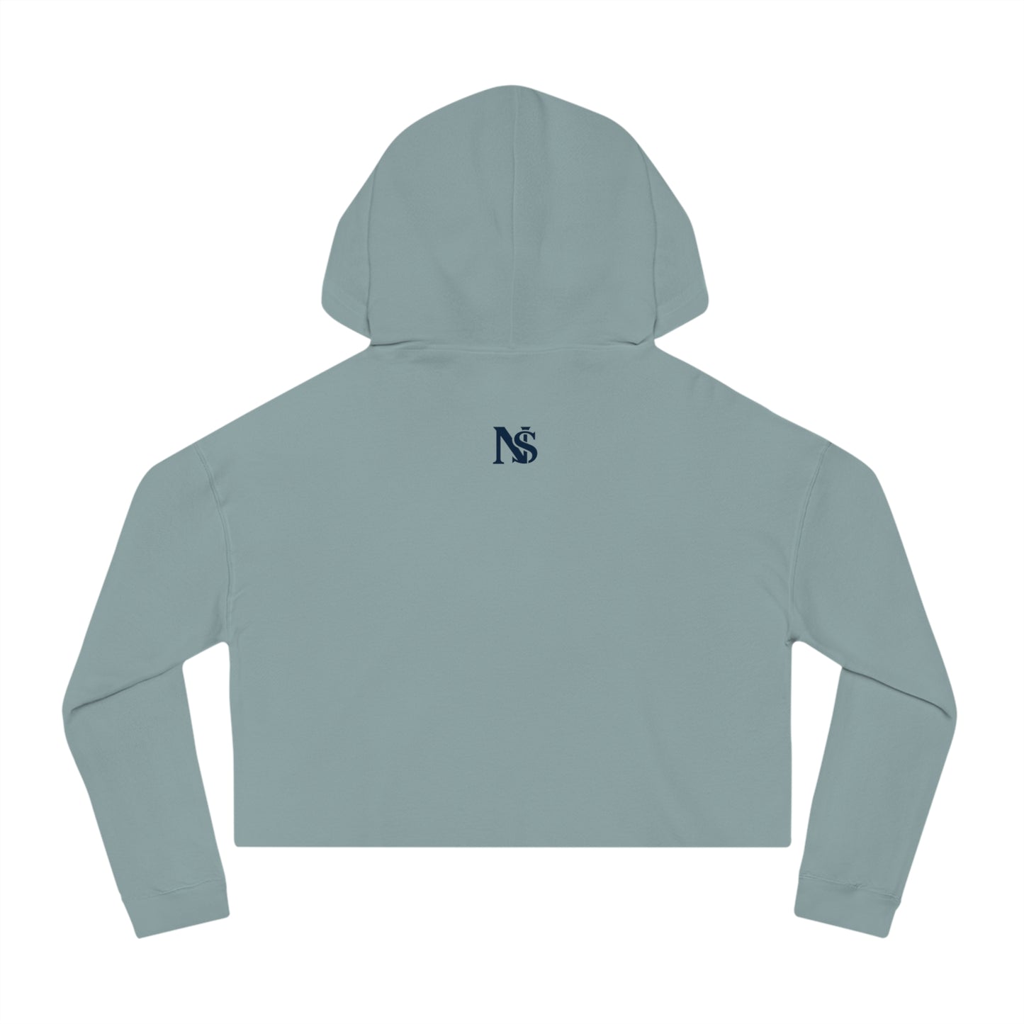 Diamond Cropped Hooded Sweatshirt