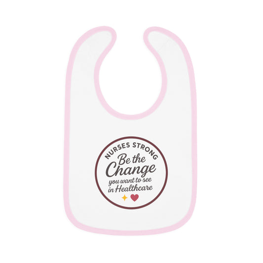 Baby Contrast Trim Jersey Bib