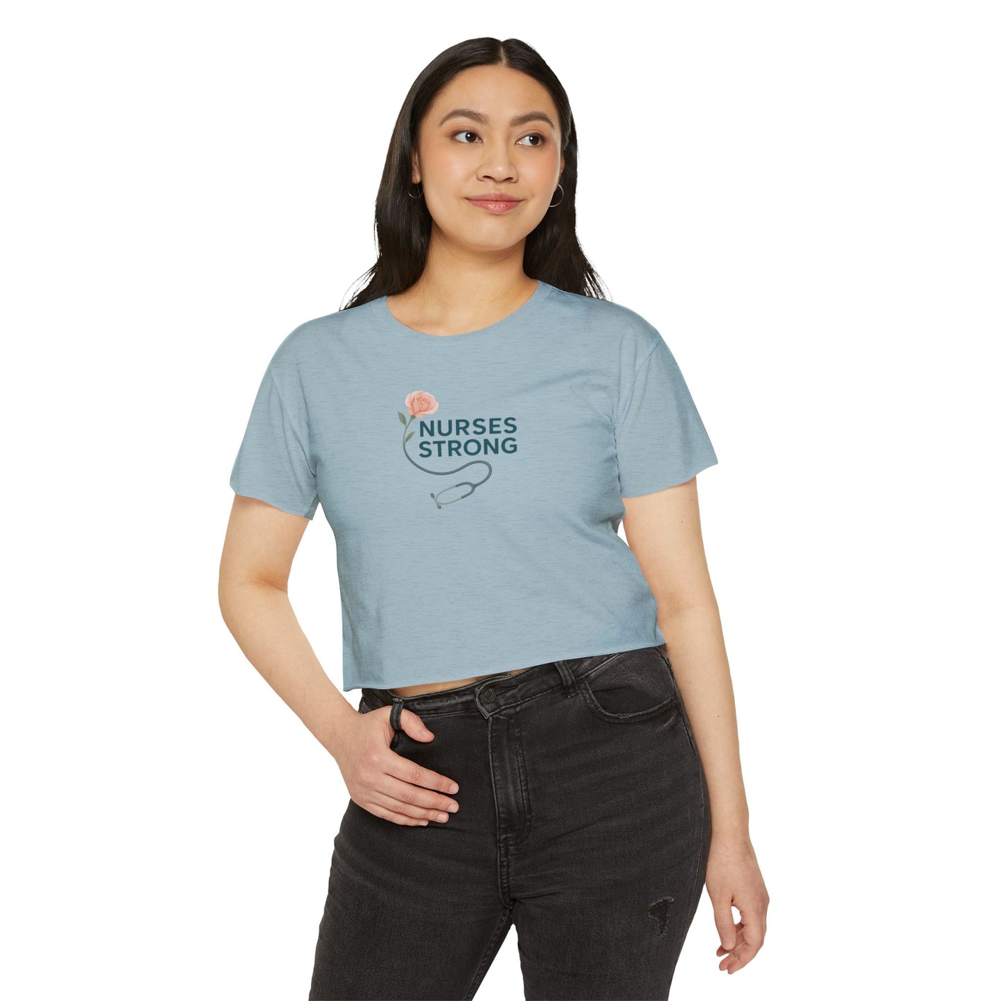 Flower/stethoscope  Festival Crop Top | Gift for Nurses,