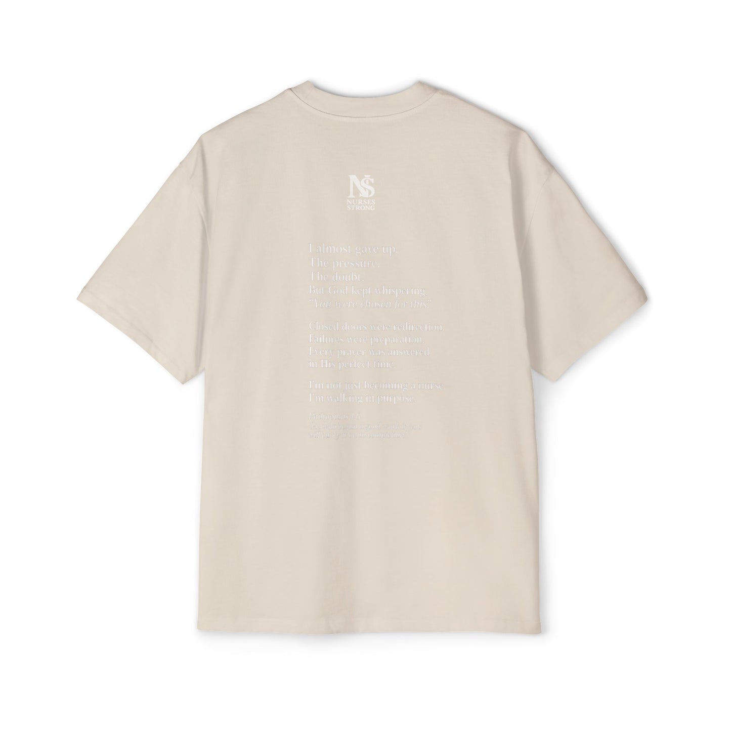 Guided by Faith, Men's Heavy Oversized Tee - Relaxed Casual Vibes, Everyday Wear,