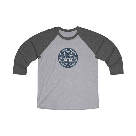 Strength/Knowledge Unisex 3/4 Sleeve Baseball Tee | Sports Apparel, Comfort Tee, Casual Wear, Gift for Fitness Enthusiasts