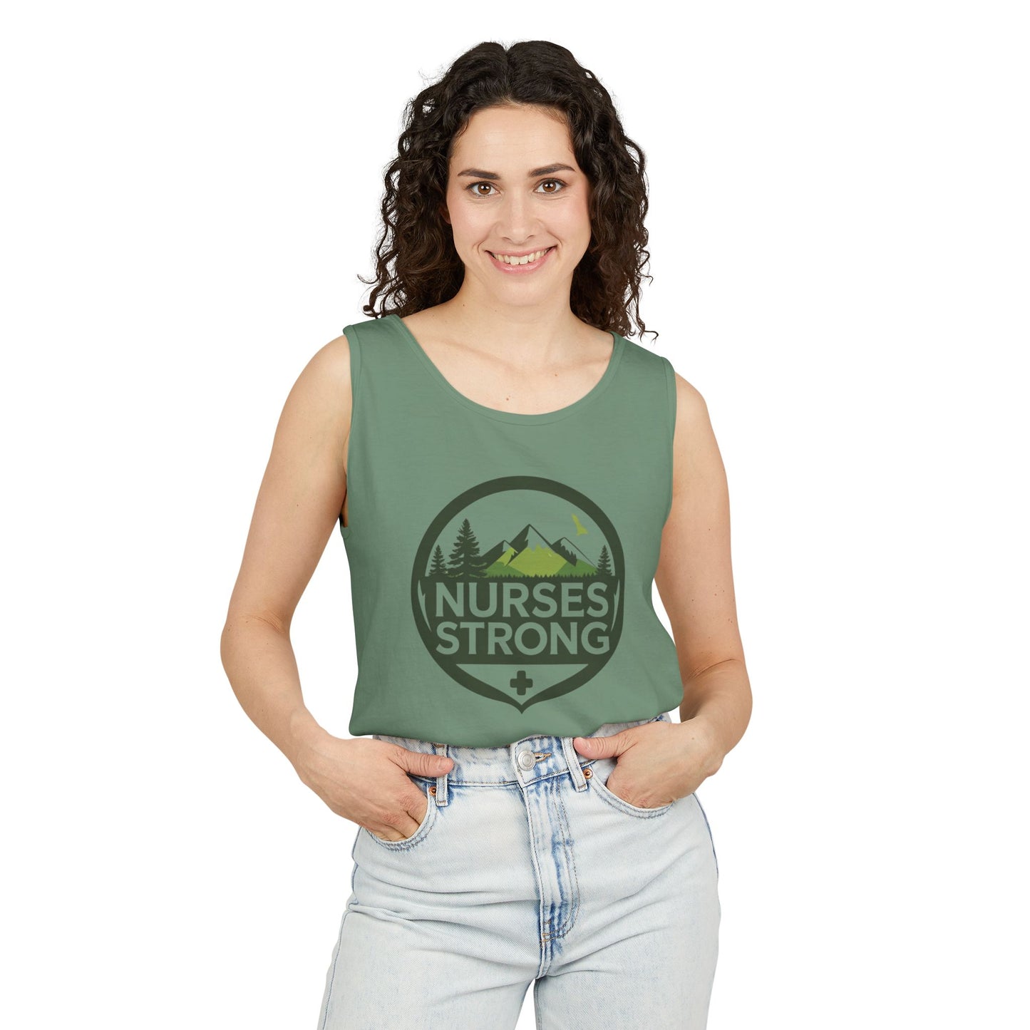 Nurses Strong Tank Top, Inspirational Relaxed Fit Sleeveless Shirt, Gifts for Healthcare Workers, Summer Casual Wear, Appreciation Gift