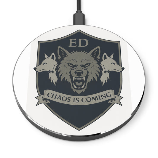 ED Chaos is Coming -Themed Wireless Charger, Fast Charging Pad for Home/Office, Gift for Animal Lovers, Cool Tech Accessory, Fantasy Decor