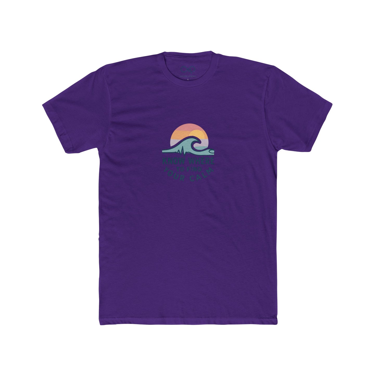 Know Where to Find Your Calm Cozy Ocean Vibes Crew Tee, Cotton Crew Tee, Inspirational Shirt, Beachwear
