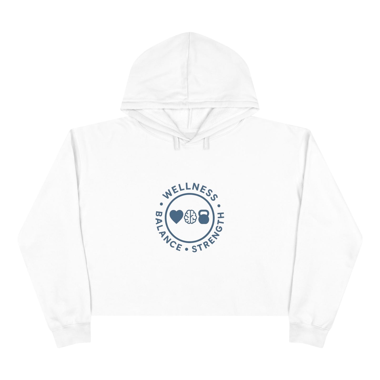 Wellness Crop Hoodie: Balance & Strength, Fitness Apparel