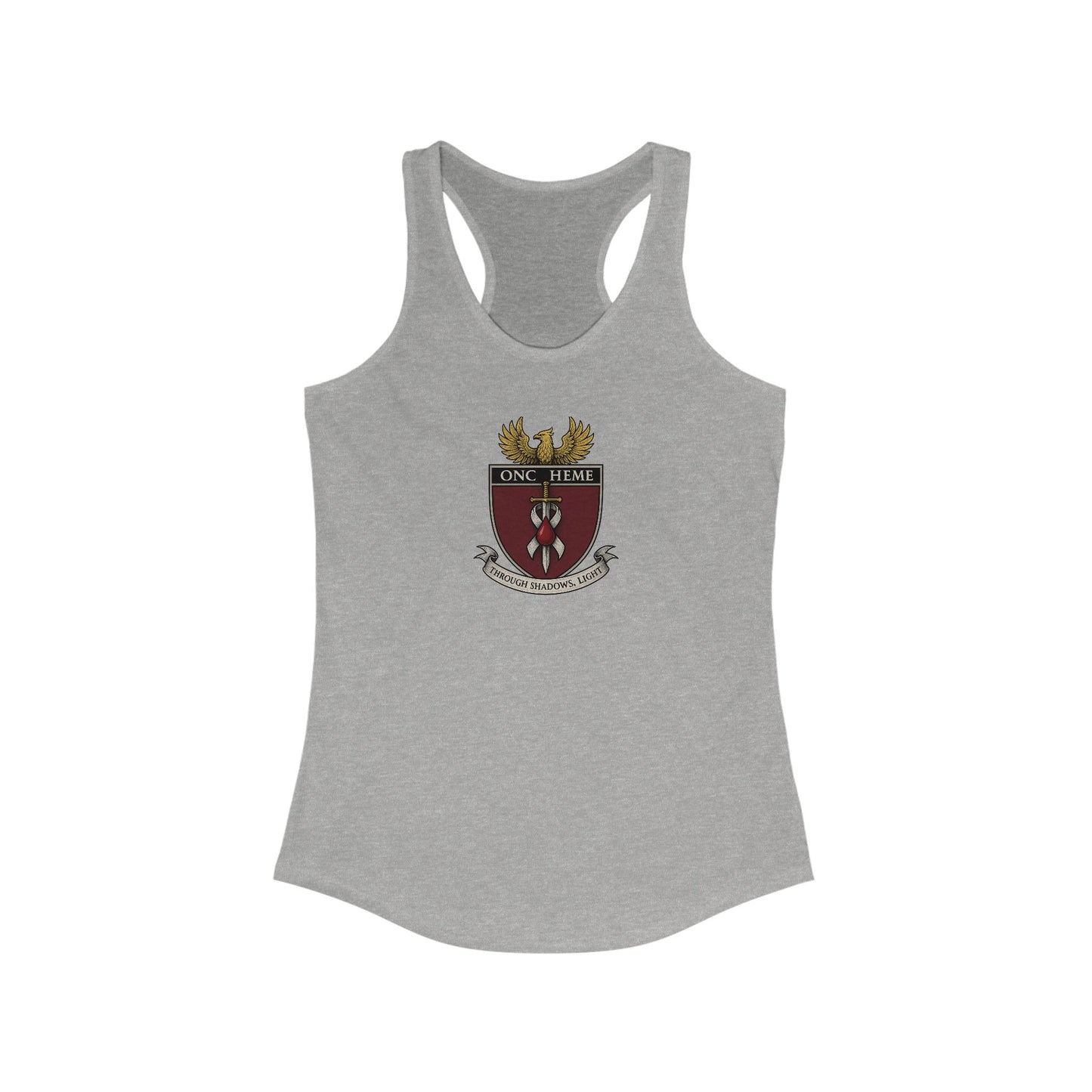 ONC/HEME Sigil Women's Racerback Tank Top, Perfect for Gym, Summer Outings, Casual Wear, Gift for Fitness Lovers, Cute Workout Apparel
