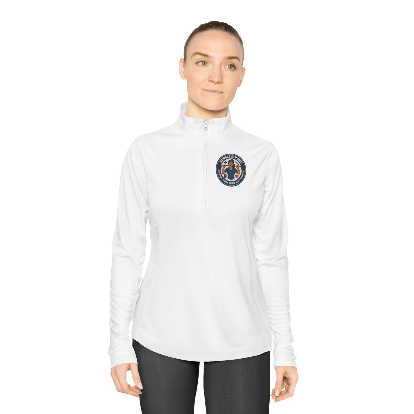 Ladies Quarter-Zip Pullover Sweater, Cozy Sportswear, Stylish Activewear, Perfect for Fall, Great Gift for Her, Casual Outing Outfit