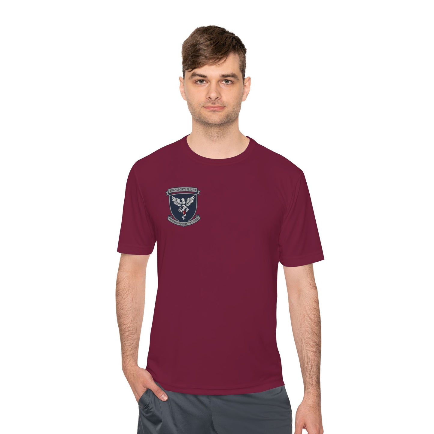 Transport/Flight Moisture Wicking Tee - Comfortable Athletic Shirt, Fitness Wear, Active Lifestyle, Sports Apparel, Workout Top