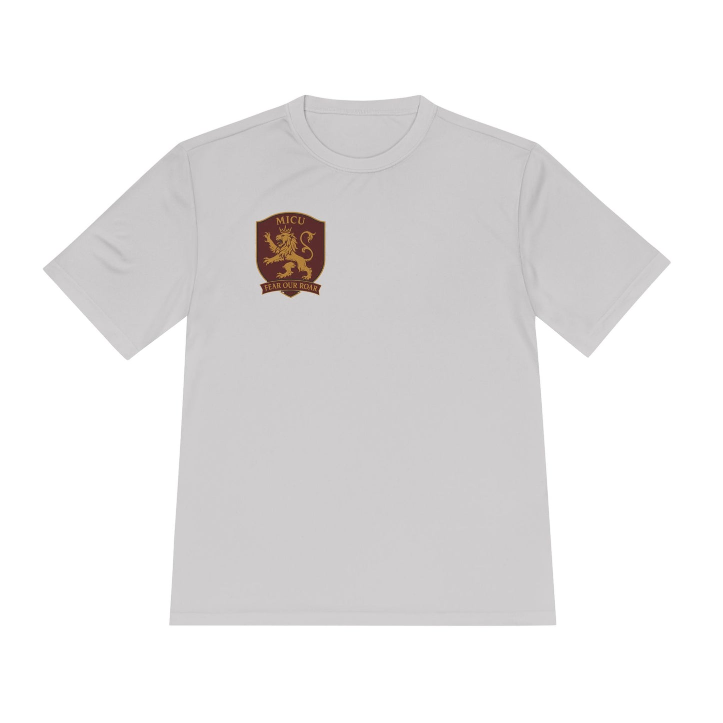 MICU Sigil -Wicking Tee with Crest Design | Activewear for Sports, Gym, Workout, Gift for Fitness Lovers, Casual Wear