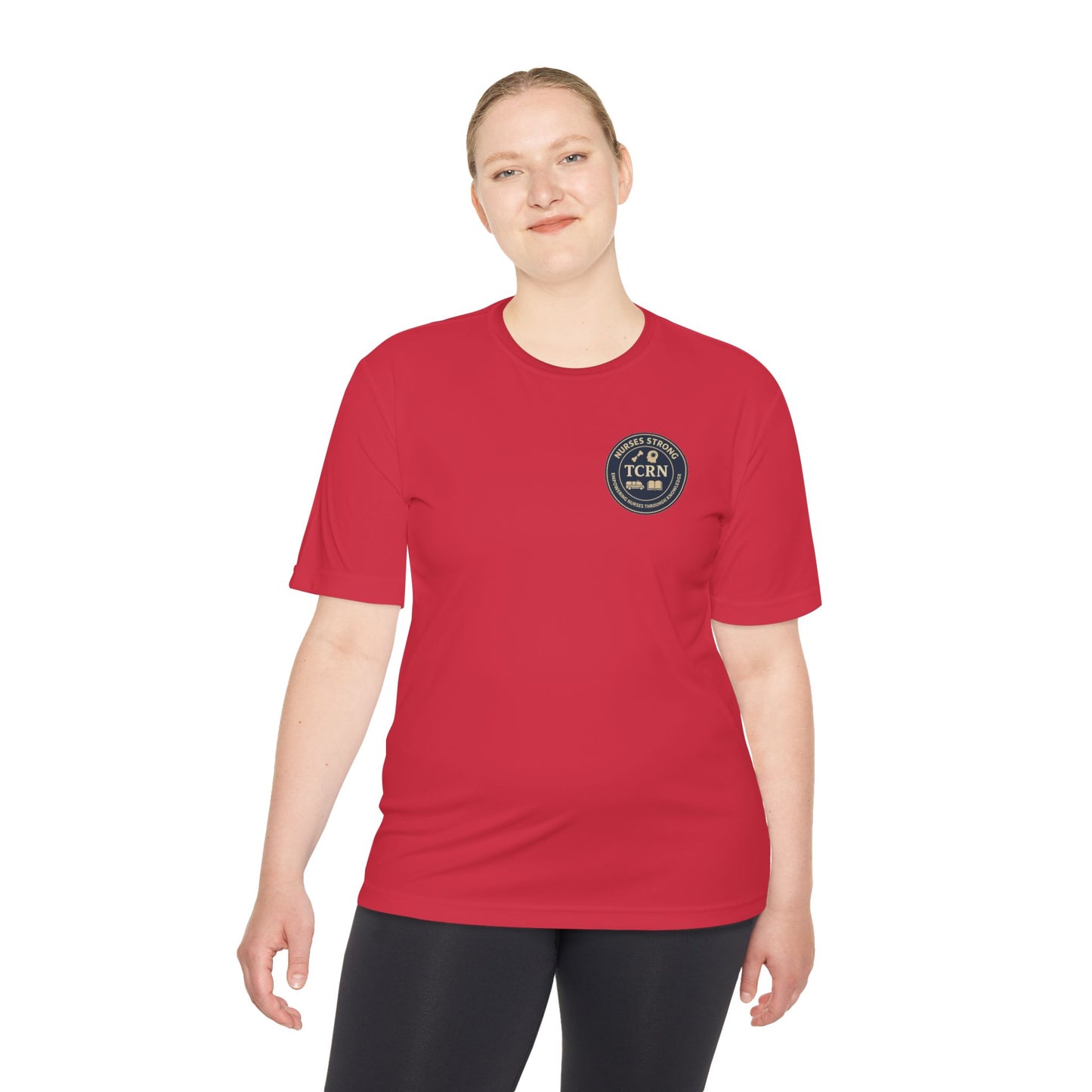 TCRN Nurses Strong Unisex Moisture Wicking Tee - Workout Shirt, Gift for Nurses, Health Care Apparel, Fitness Clothing, Team Spirit Fashion