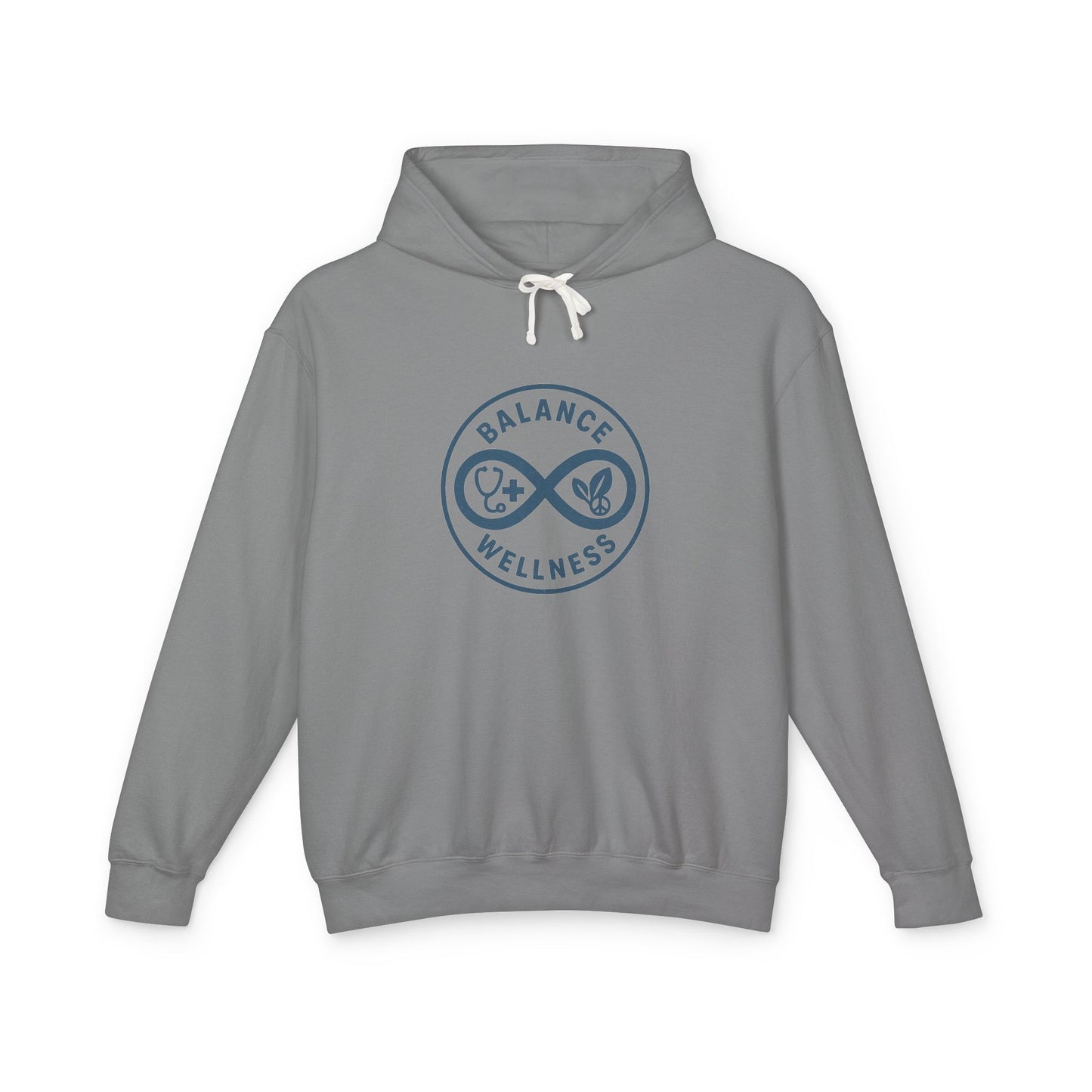 Balance Wellness Design, Cozy Gift for Mindfulness, Lightweight Hooded Sweatshirt, Yoga, Fitness, Relaxation, Self-Care
