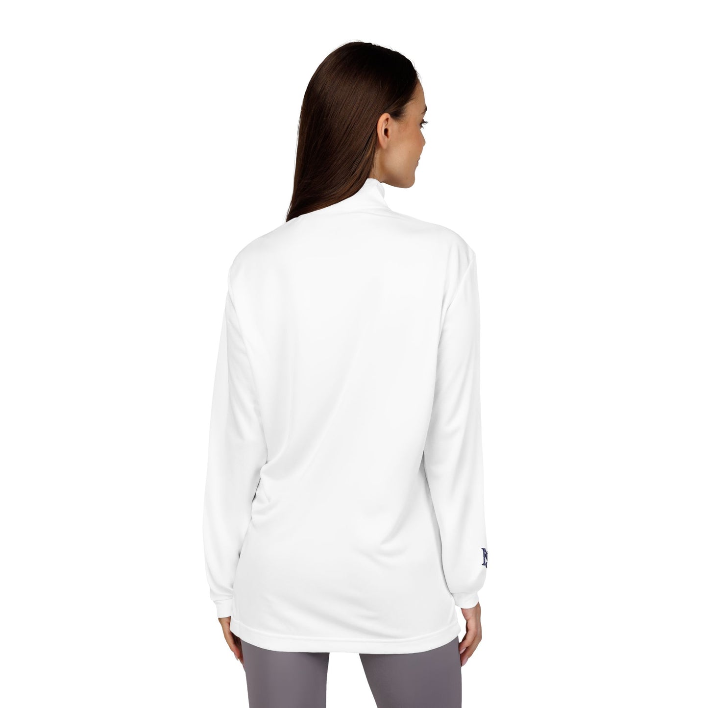 Adidas NS Semi Circle Emblem Quarter-Zip Pullover, Stylish Athletic Layering, Embroidered Sportswear, Fitness Apparel, Casual Jacket,