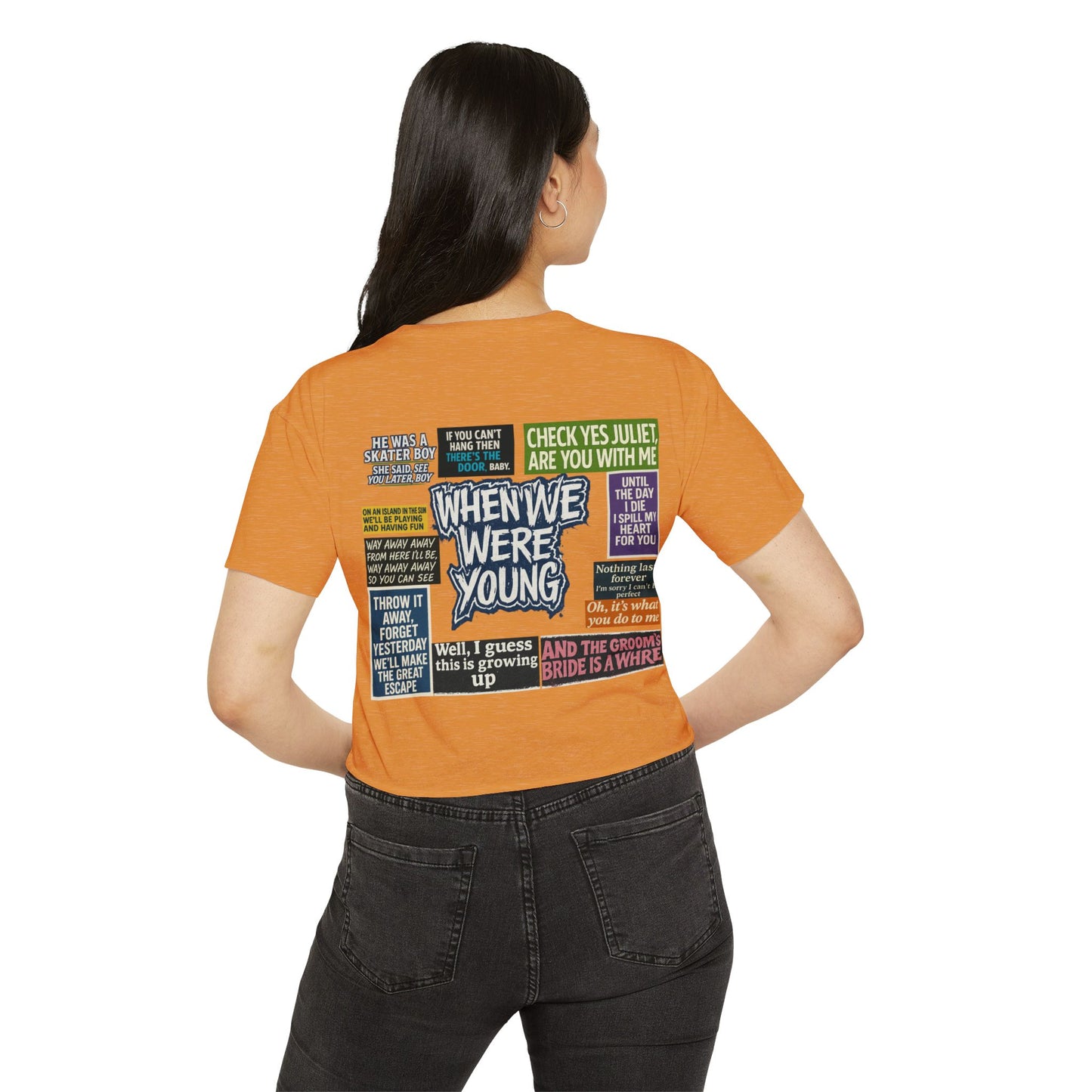 When We Were Young Festival Crop Top, Edgy Crop Tee