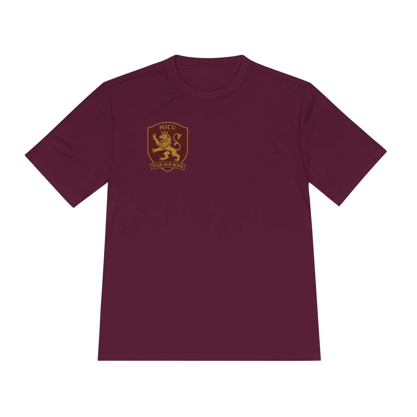 MICU Sigil -Wicking Tee with Crest Design | Activewear for Sports, Gym, Workout, Gift for Fitness Lovers, Casual Wear