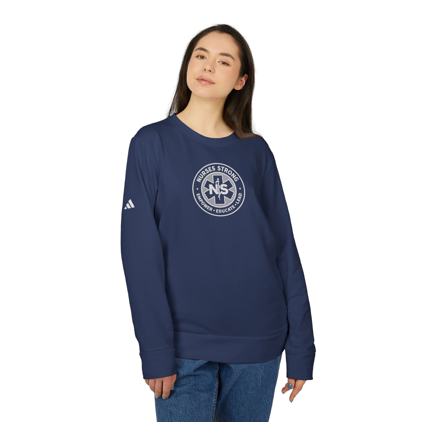 Adidas Caduceus Cozy Unisex Fleece Sweatshirt for Everyday Comfort, Streetwear Style, Casual Wear, Gift for Him/Her, Trendy Outerwear