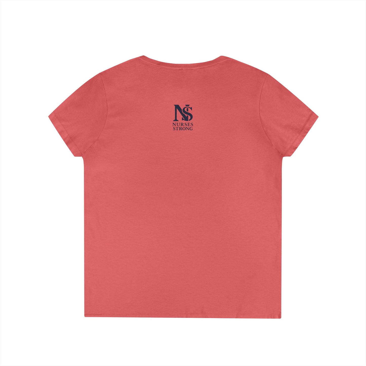Empowering Ladies' V-Neck T-Shirt - Strong Women, Casual Wear, Gift for Her, Motivational Fashion, Workout Tee
