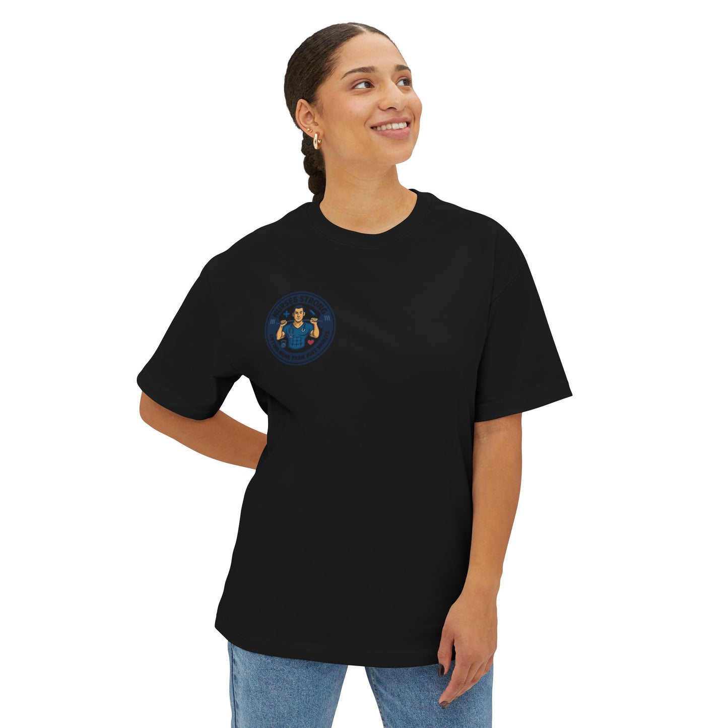 Nurses Strong Oversized Tee, Unisex Graphic Tee, Gift for Healthcare Workers, Comfortable Casual Wear, Medical Appreciation Shirt
