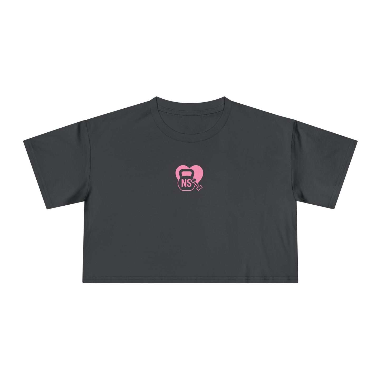 Cute Women's Crop Tee with KB/DB Heart Design, Trendy Summer Top, Casual Wear, Gift for Her, Stylish Festival Shirt, Everyday Fashion