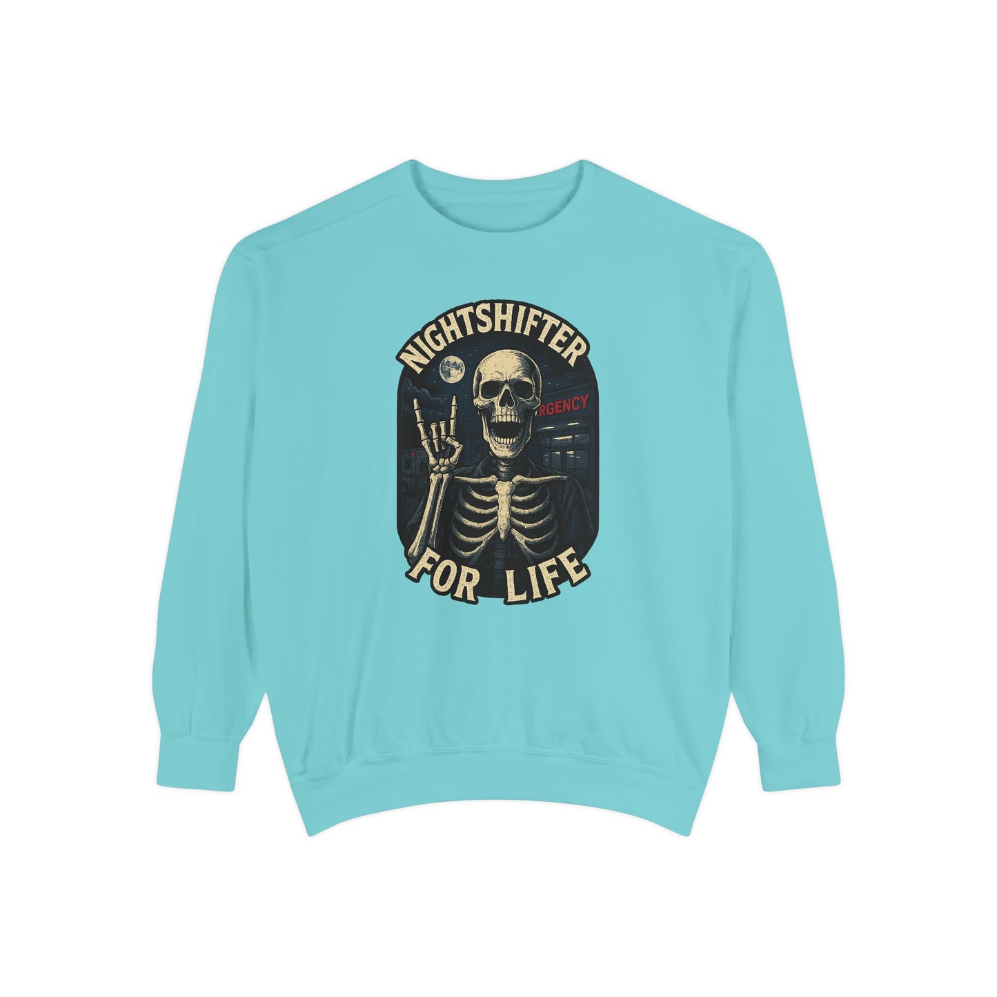Nightshifter for Life, Unisex Sweatshirt Nurses Strong, Cozy Gift for Healthcare Workers, Casual Wear, Fall Fashion