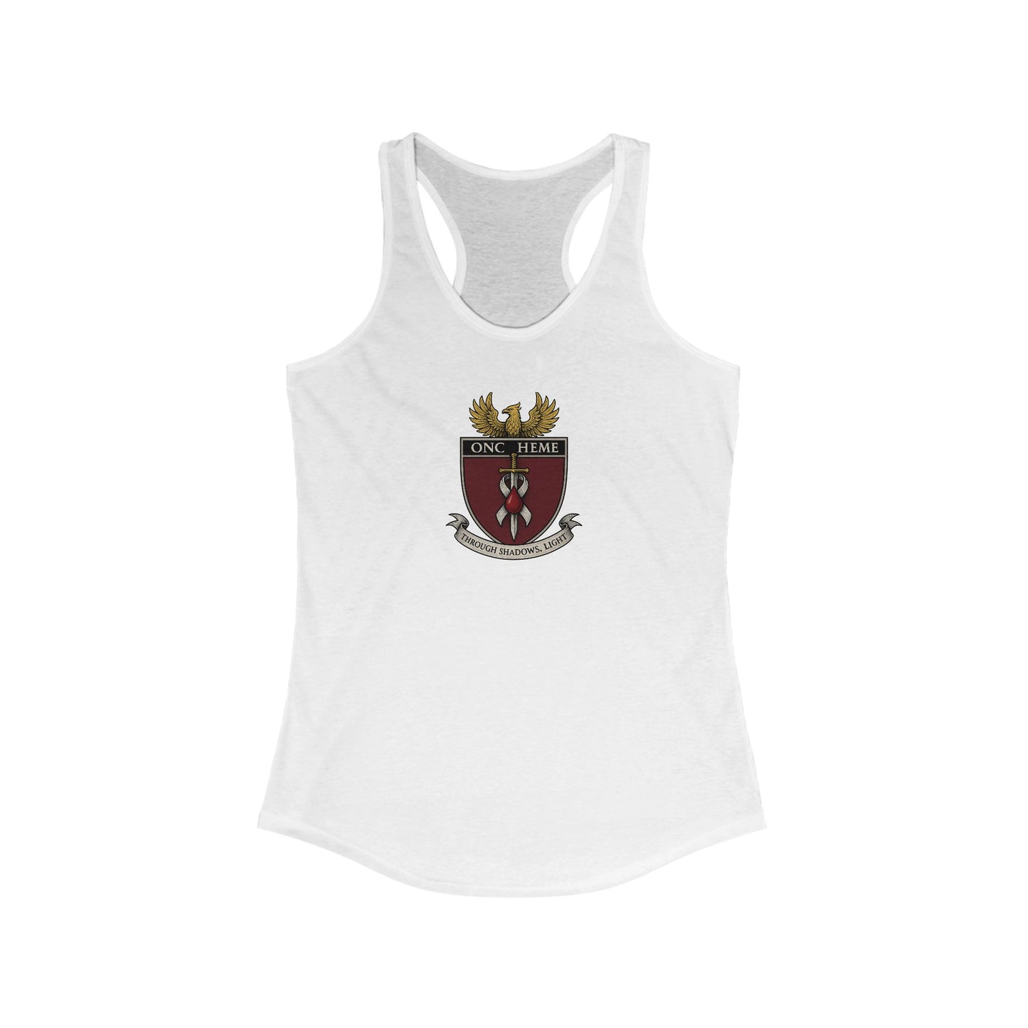 ONC/HEME Sigil Women's Racerback Tank Top, Perfect for Gym, Summer Outings, Casual Wear, Gift for Fitness Lovers, Cute Workout Apparel