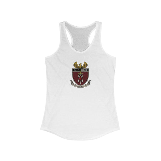 ONC/HEME Sigil Women's Racerback Tank Top, Perfect for Gym, Summer Outings, Casual Wear, Gift for Fitness Lovers, Cute Workout Apparel