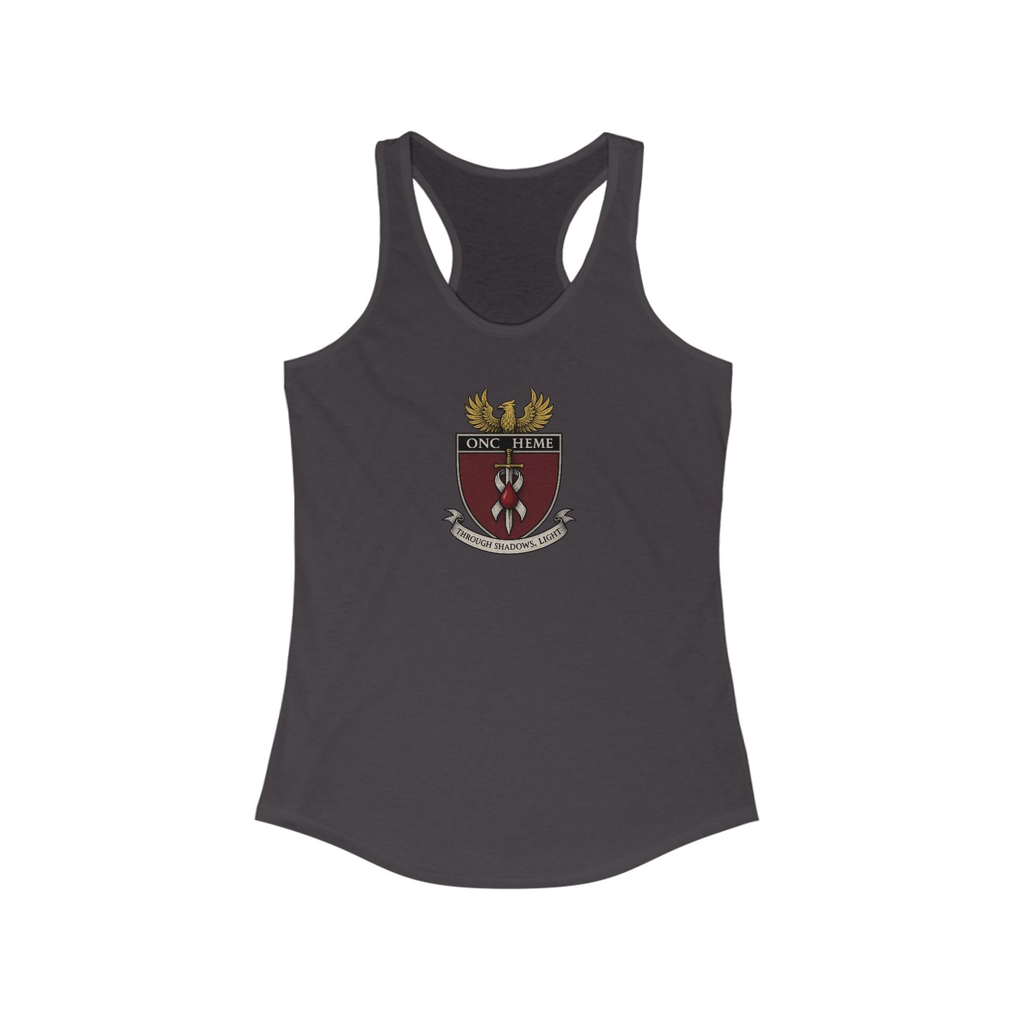 ONC/HEME Sigil Women's Racerback Tank Top, Perfect for Gym, Summer Outings, Casual Wear, Gift for Fitness Lovers, Cute Workout Apparel