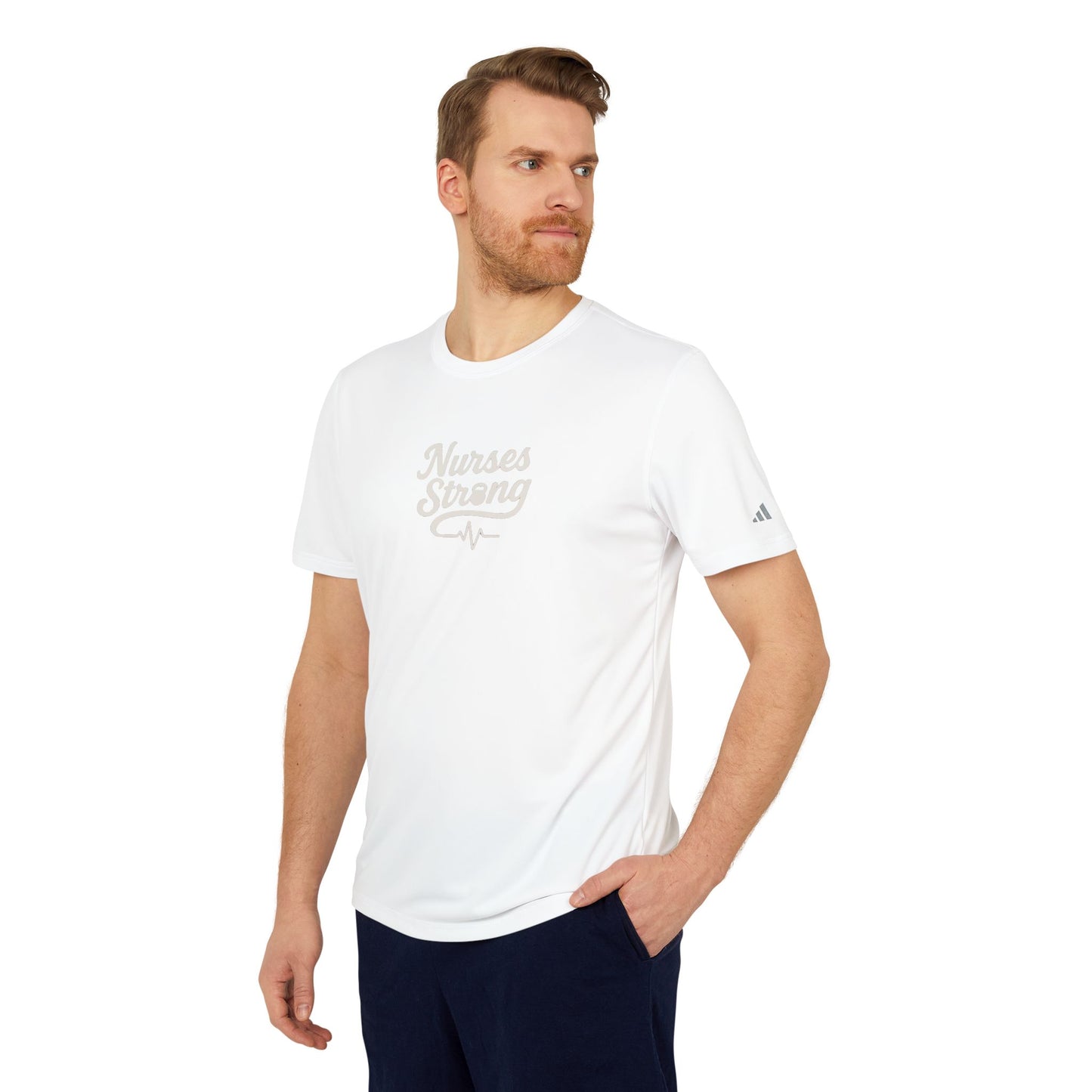 Adidas Sport T-shirt - Nurses Strong Tee, Fitness Shirt, Athletic Wear, Gift for Nurses, Sports Apparel for Healthcare
