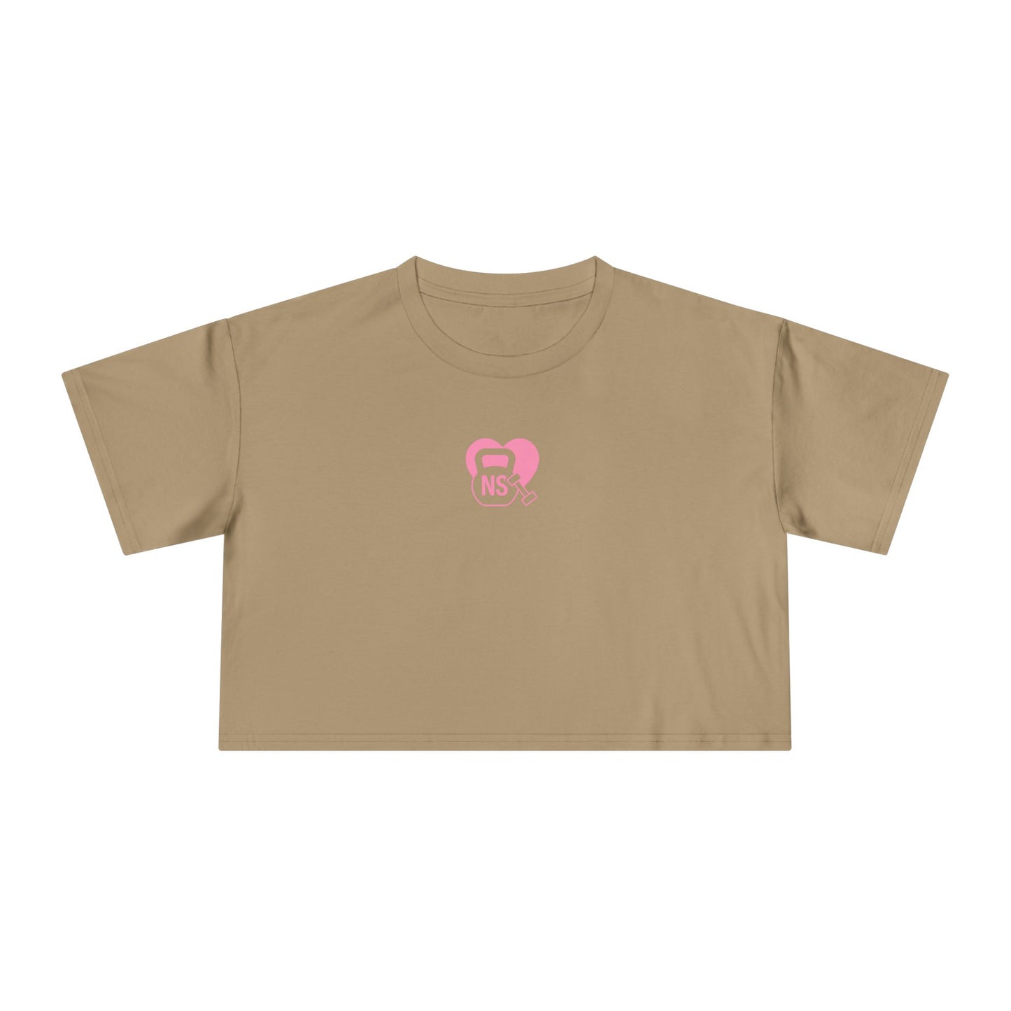 Cute Women's Crop Tee with KB/DB Heart Design, Trendy Summer Top, Casual Wear, Gift for Her, Stylish Festival Shirt, Everyday Fashion
