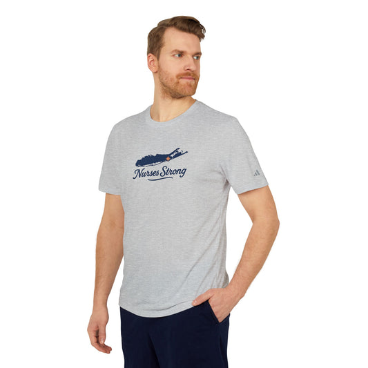 LI Strong NS Adidas Sports Tee, Casual, Activewear, Fitness Gift, Workout Clothing