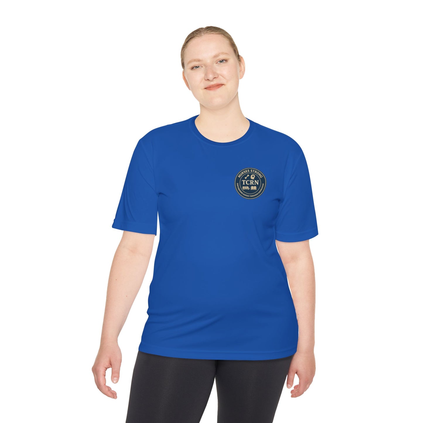 TCRN Nurses Strong Unisex Moisture Wicking Tee - Workout Shirt, Gift for Nurses, Health Care Apparel, Fitness Clothing, Team Spirit Fashion