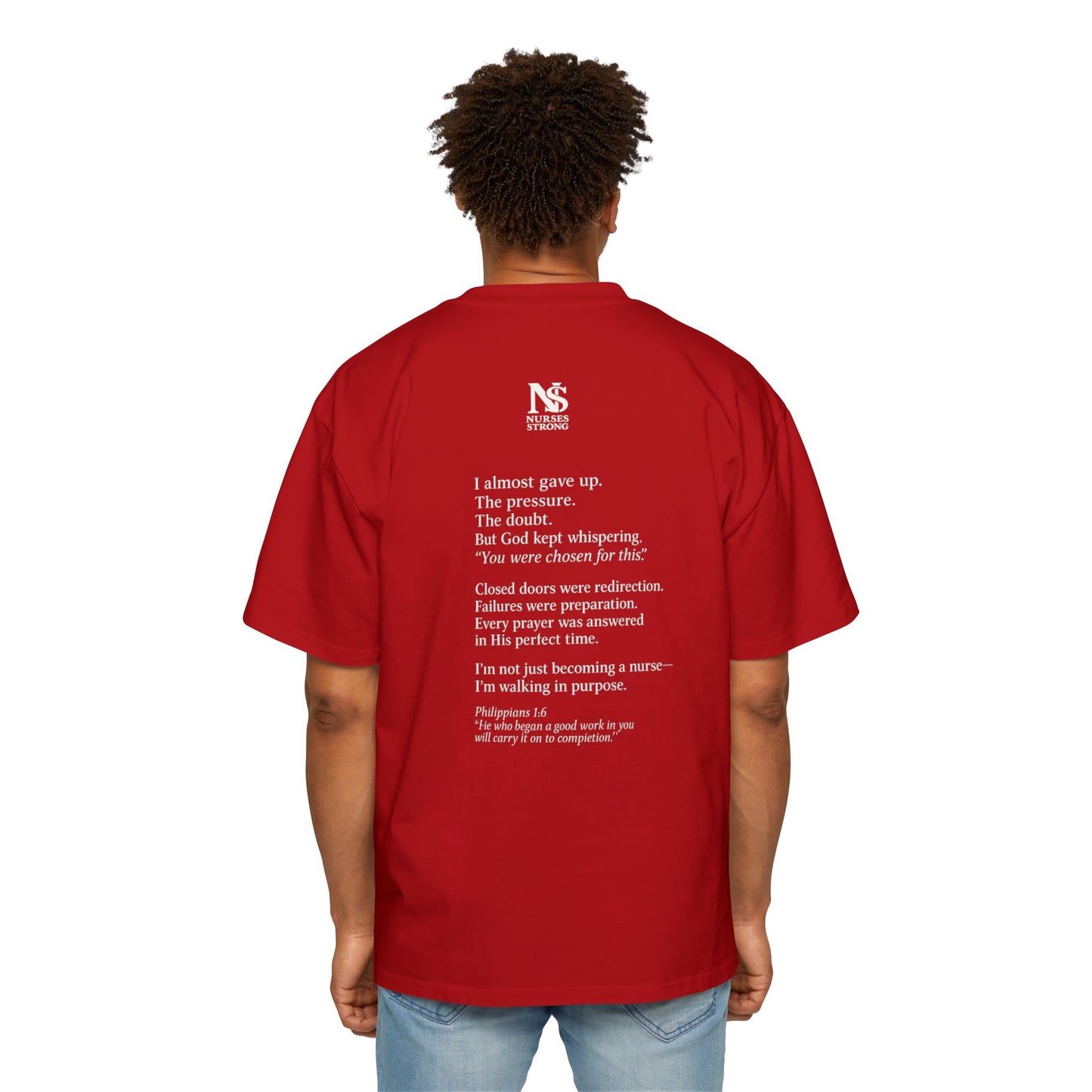 Guided by Faith, Men's Heavy Oversized Tee - Relaxed Casual Vibes, Everyday Wear,