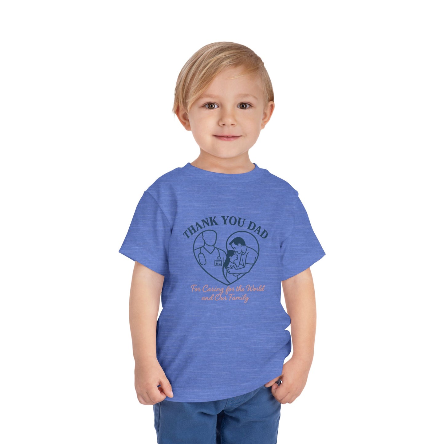 Thank You Dad Toddler Tee, Kids Nurses Appreciation Shirt, Father's Day Gift, Toddler Short Sleeve T-Shirt, Cute Baby Tee
