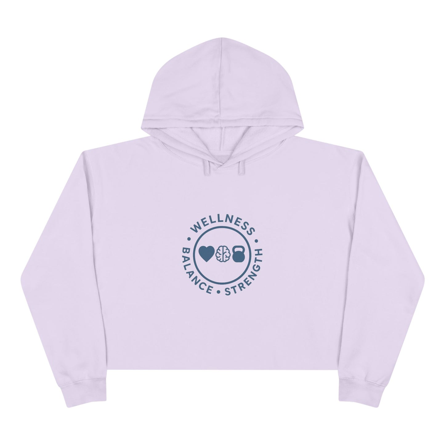 Wellness Crop Hoodie: Balance & Strength, Fitness Apparel