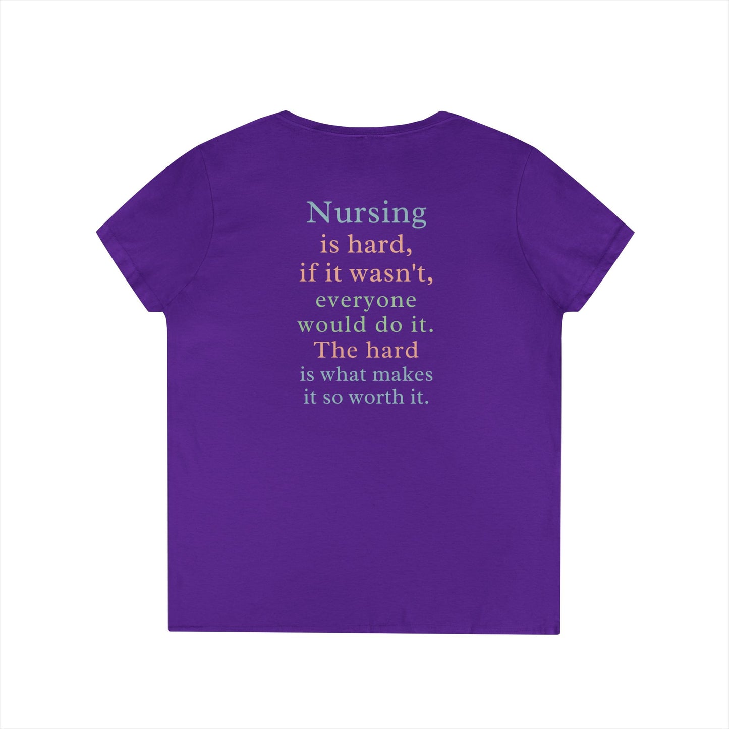 Nursing is Hard V-Neck T-Shirt, Gifts for Nurses, Relaxed Fit
