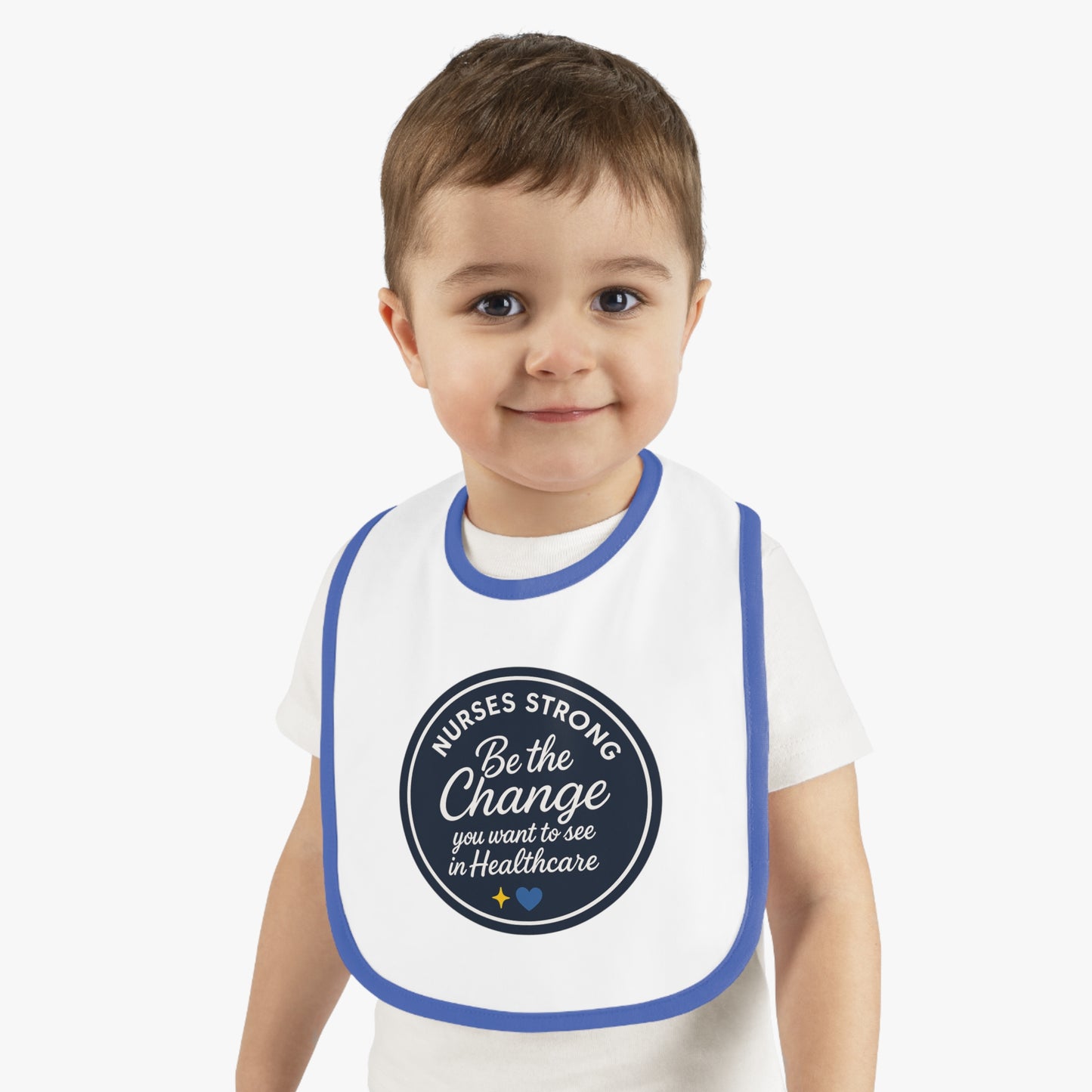 Baby Contrast Trim Jersey Bib