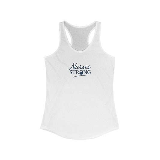 Nurses Strong Racerback Tank - Motivational Fitness Shirt, Workout Apparel, Gift for Nurses, Healthcare Team Spirit