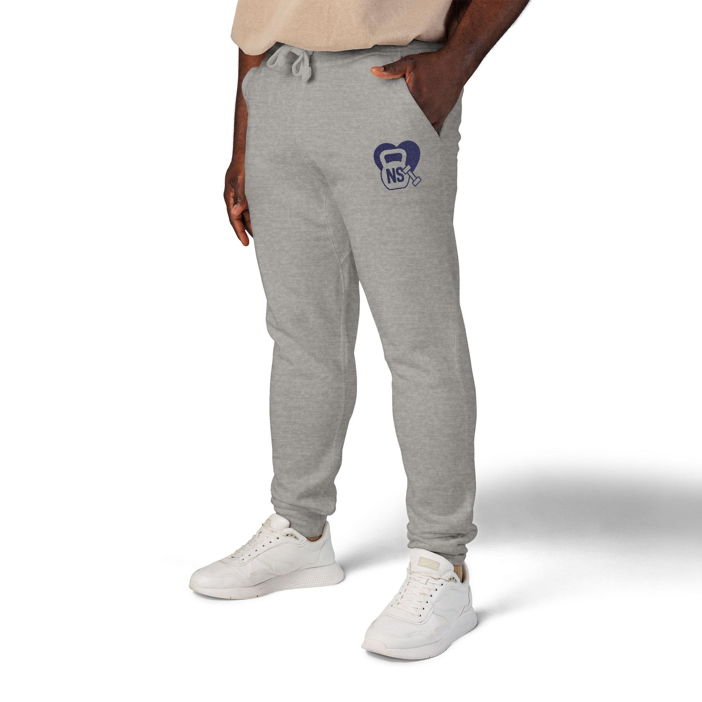 Cozy Embroidered Unisex Fleece Sweatpants, Comfortable Lounge Pants, Perfect for Relaxing, Gifts for Him/Her, Casual Style, Everyday Wear