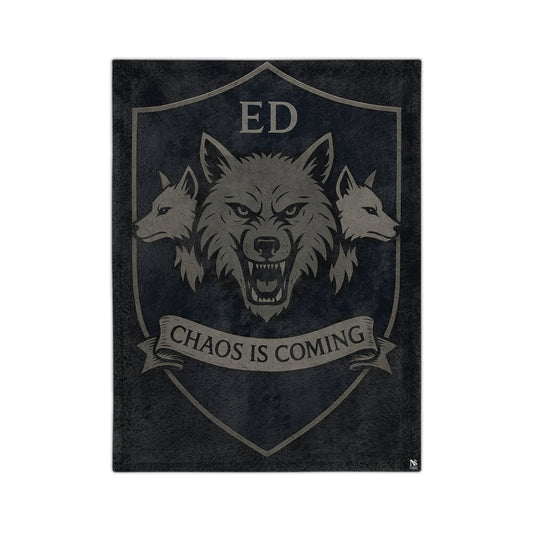 Chaos Is Coming Velveteen Microfiber Blanket - Cozy Throw for Fans, Wolf Decor, Gifts for Friends, Ideal for Home & Events