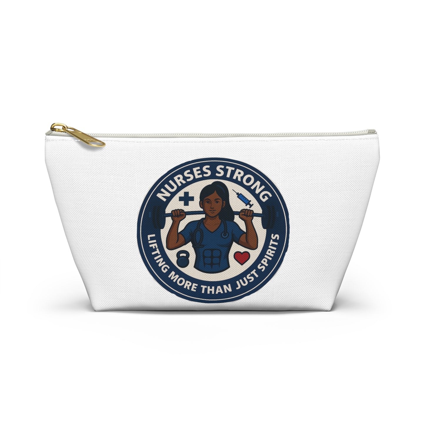 Nurse Accessory Pouch | Nurses Strong, Gym Bag, Makeup Bag, Tote Organizer, Gift for Nurse, Inspirational