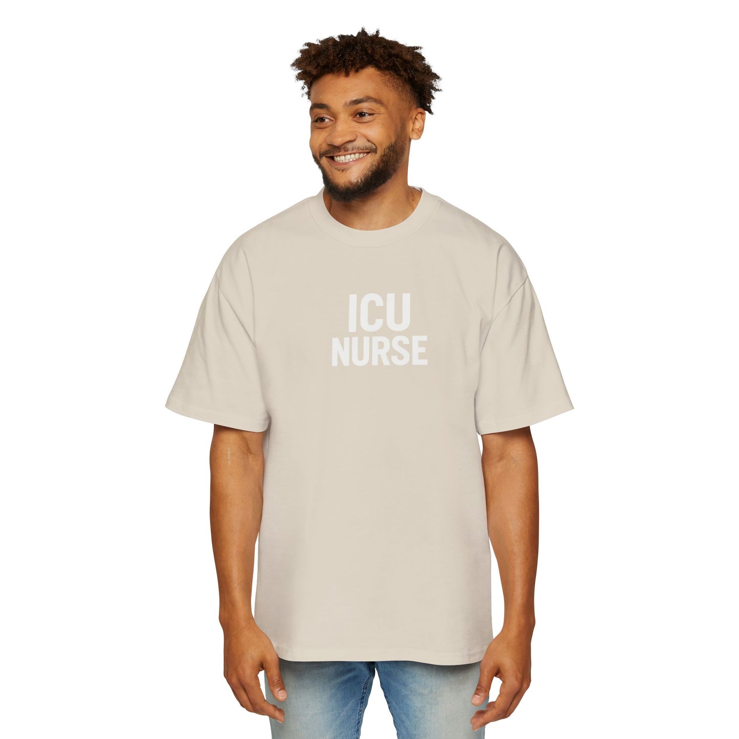 ICU Nurse Oversized Tee - Unisex Nurse Shirt, Gift for Healthcare Workers, Nurse Appreciation, Casual Wear, Red T-Shirt