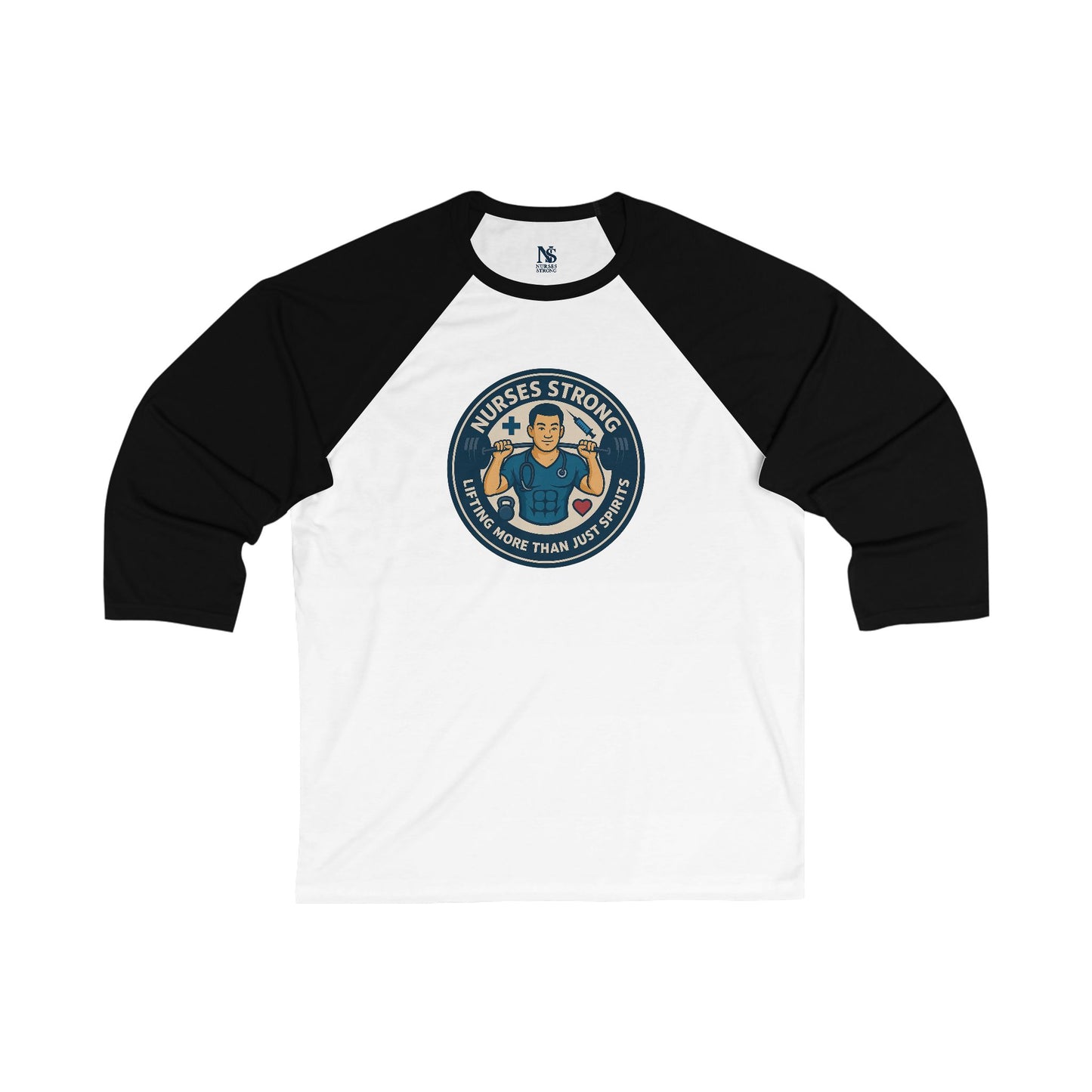 Nurse's Strong Baseball Tee, 3/4 Sleeve Shirt