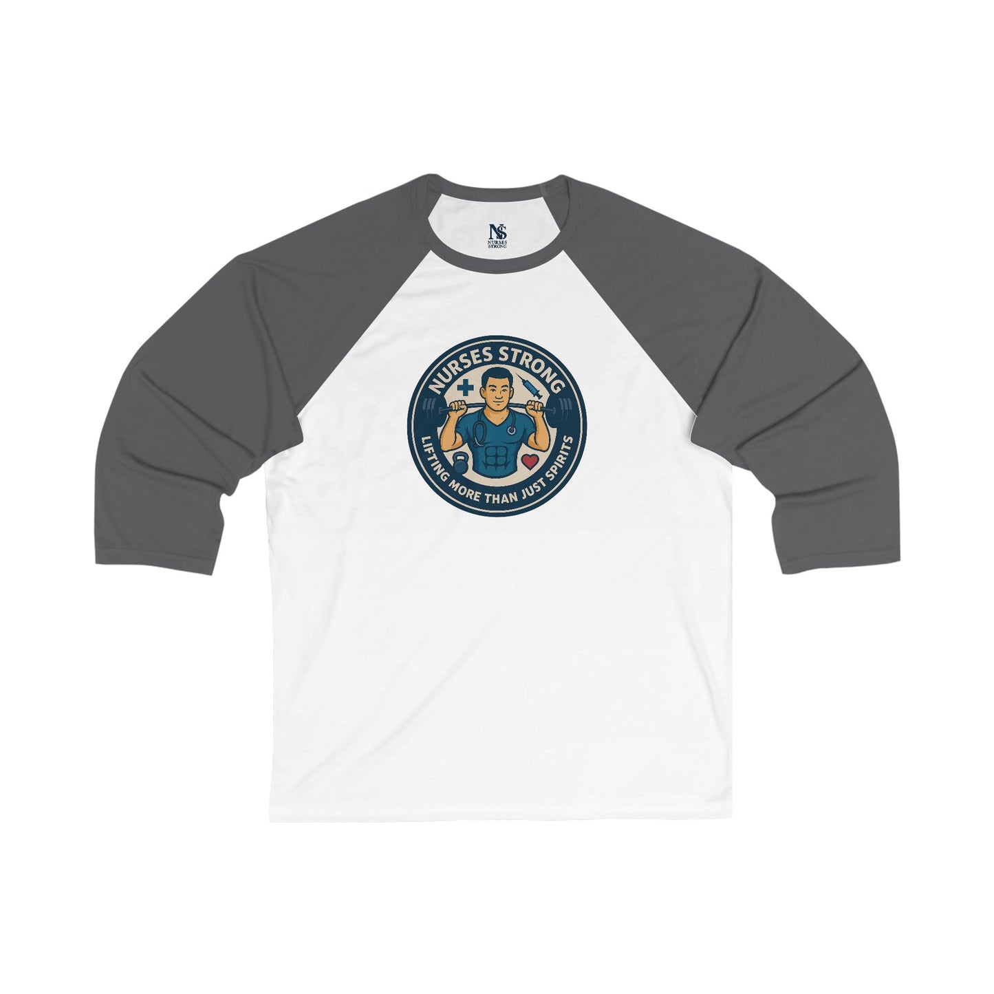 Nurse's Strong Baseball Tee, 3/4 Sleeve Shirt