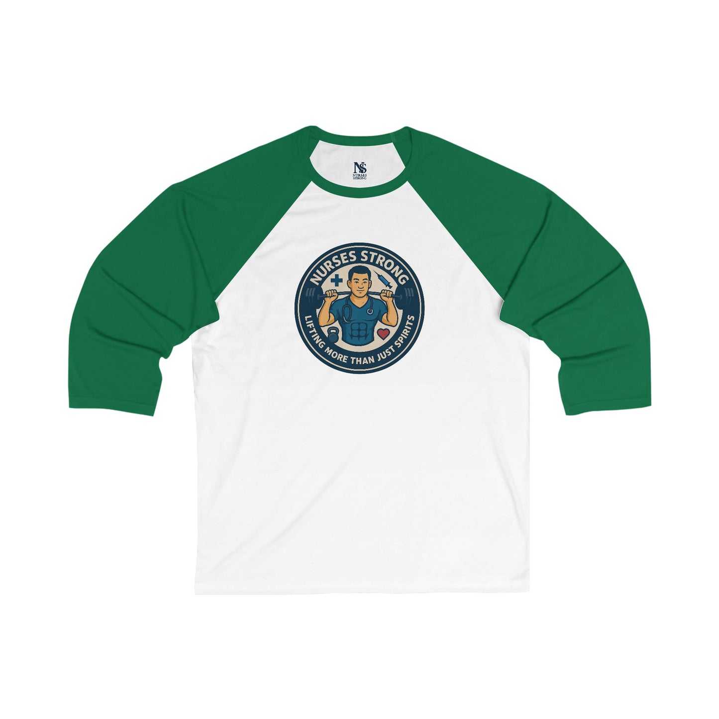 Nurse's Strong Baseball Tee, 3/4 Sleeve Shirt