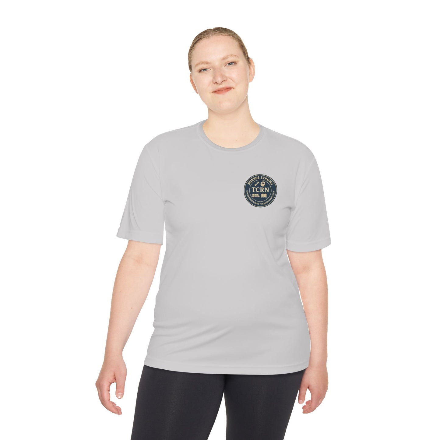 TCRN Nurses Strong Unisex Moisture Wicking Tee - Workout Shirt, Gift for Nurses, Health Care Apparel, Fitness Clothing, Team Spirit Fashion