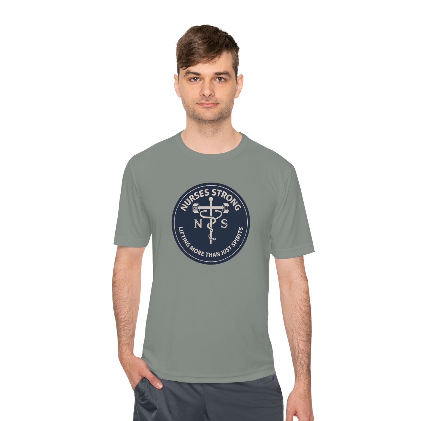 Nurses Strong Performance Tee | Gift for Healthcare Workers, Athletic Shirt, Appreciation Gift, Fitness Apparel, Nursing Student Tee