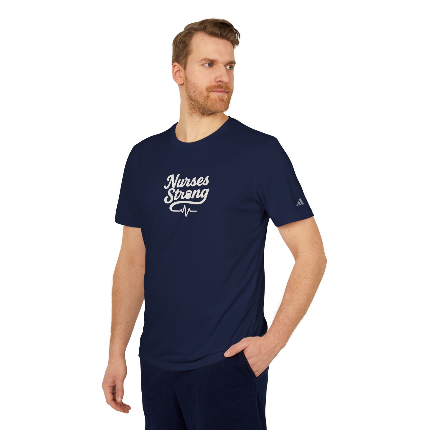 Adidas Sport T-shirt - Nurses Strong Tee, Fitness Shirt, Athletic Wear, Gift for Nurses, Sports Apparel for Healthcare