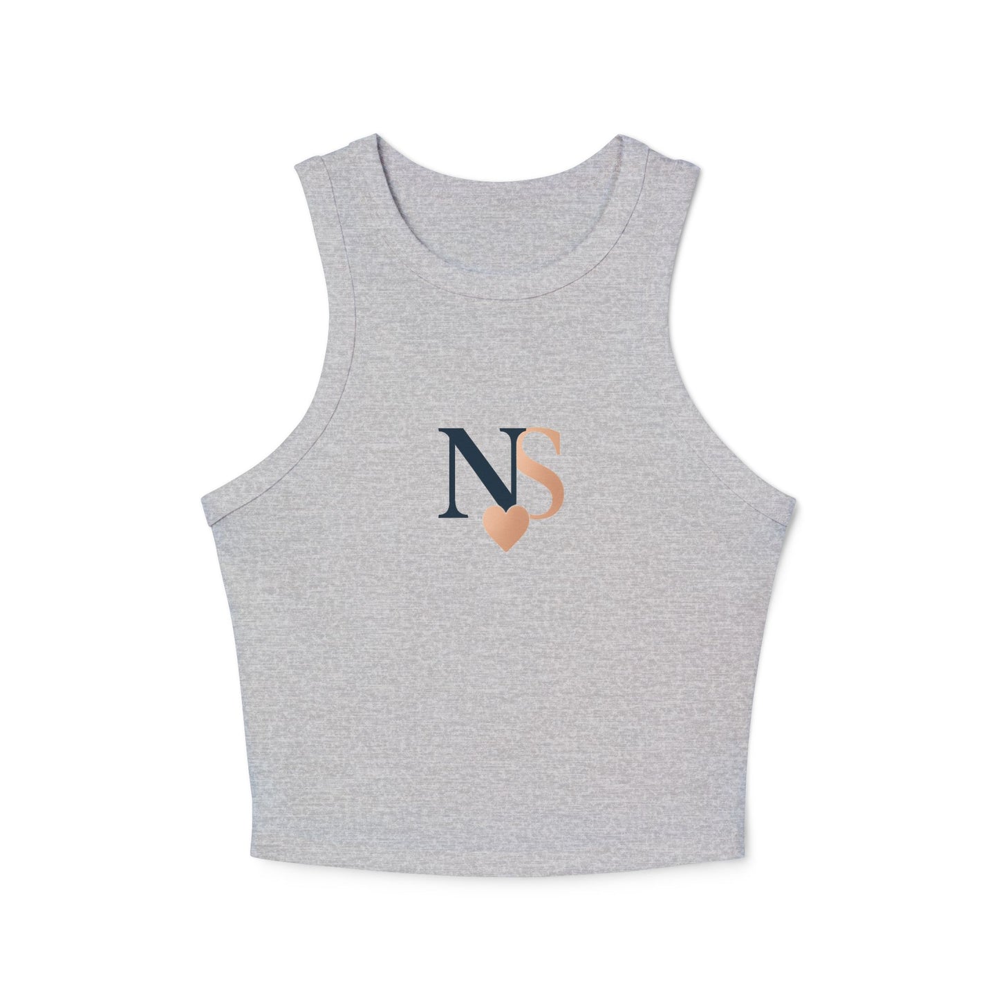 NS Heart Chic Women's Racer Tank Top | Summer Casual Top, Gift for Her, Layering Essential, Workout Apparel