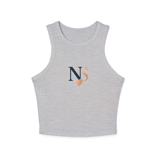 NS Heart Chic Women's Racer Tank Top | Summer Casual Top, Gift for Her, Layering Essential, Workout Apparel